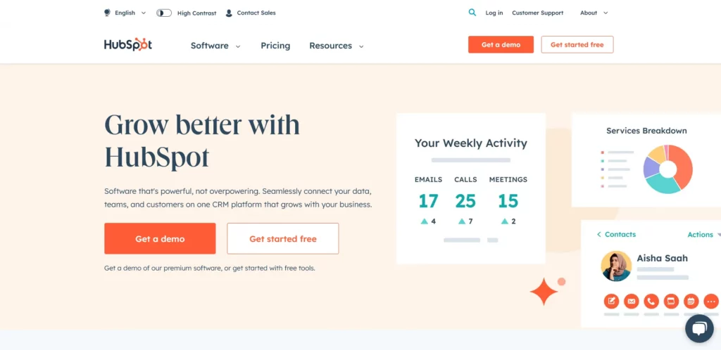 HubSpot CRM platform